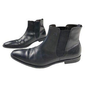 Mezlan Mens Chelsea Ankle Boots Size 11.5 M Shoe Black Leather Pull On Stretch